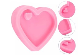 Molde silicona llavero corazon